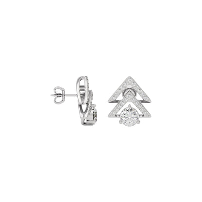 Opal Halo Diamond Earring 18 KT / White Gold