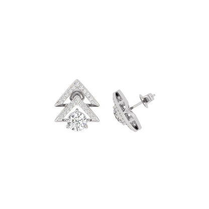 Opal Halo Diamond Earring 18 KT / White Gold