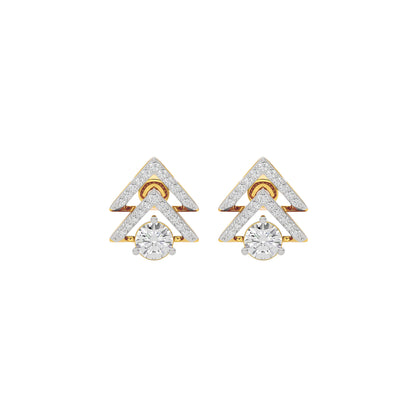 Opal Halo Diamond Earring 18 KT / Yellow Gold