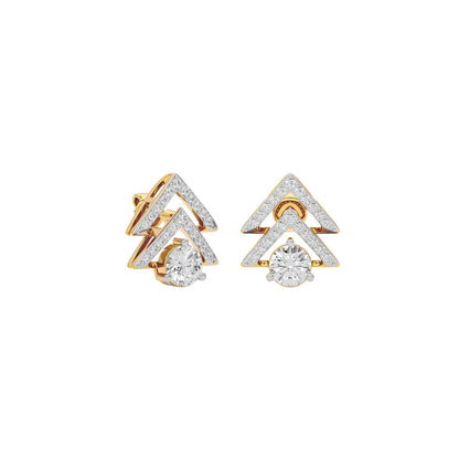 Opal Halo Diamond Earring 18 KT / Yellow Gold