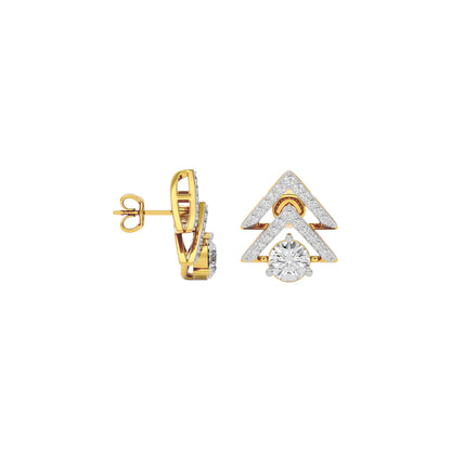Opal Halo Diamond Earring 18 KT / Yellow Gold