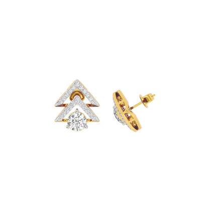 Opal Halo Diamond Earring 18 KT / Yellow Gold