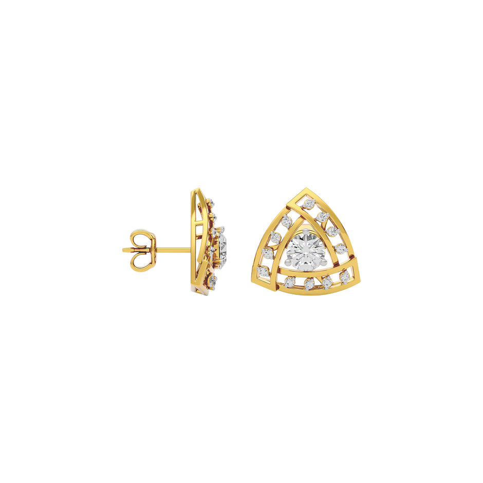 Diamond Velvet Touch Earring 18 KT / Yellow Gold