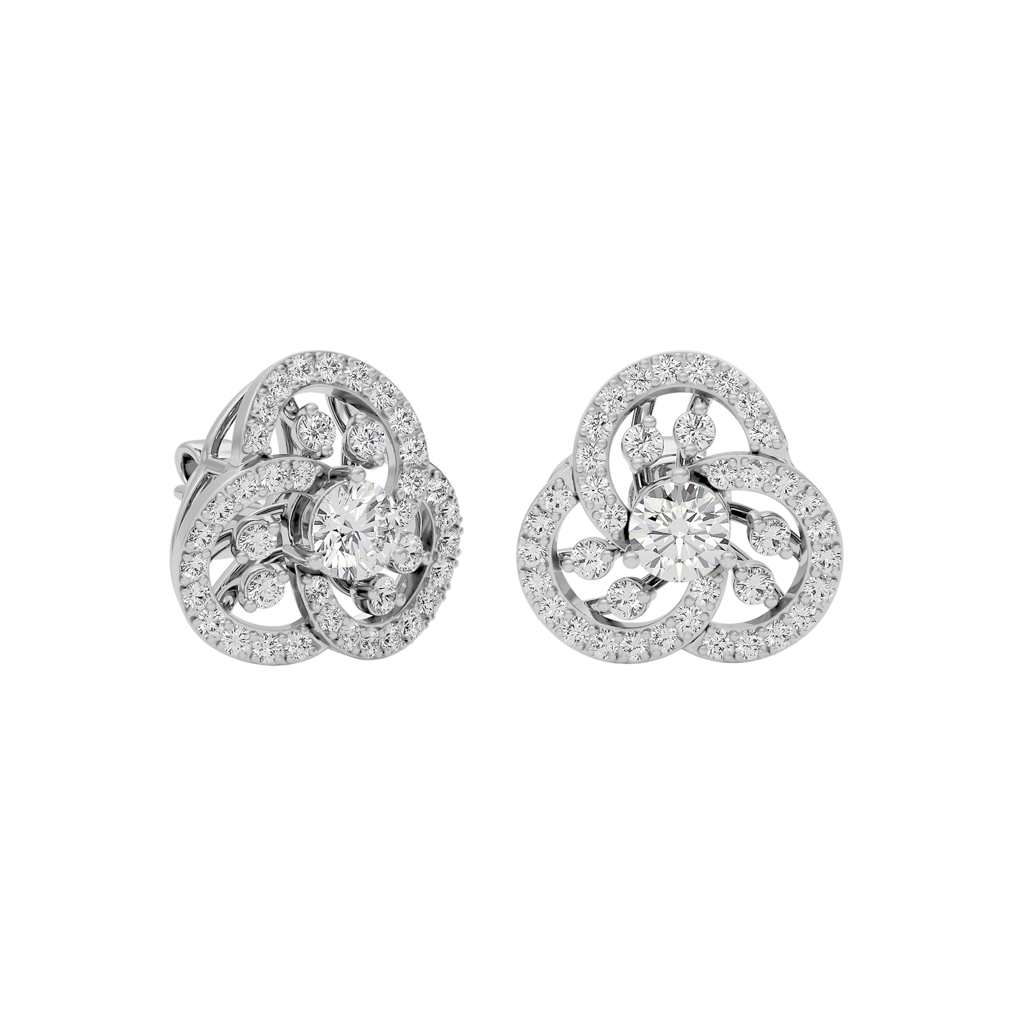 Diamond Orchid Earring