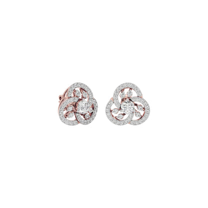 Diamond Orchid Earring 18 KT / Rose Gold
