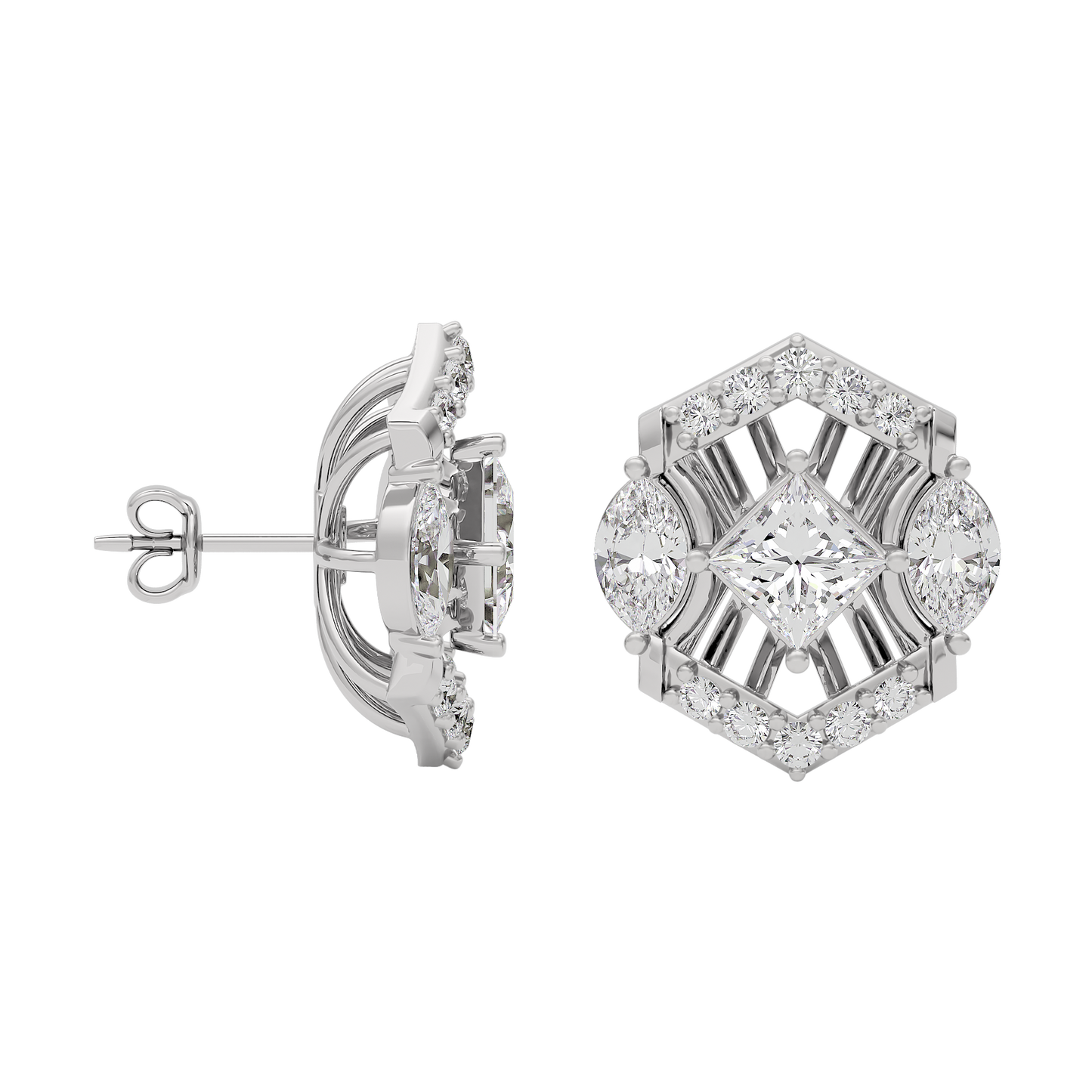 Crystal Veil Diamond Earring