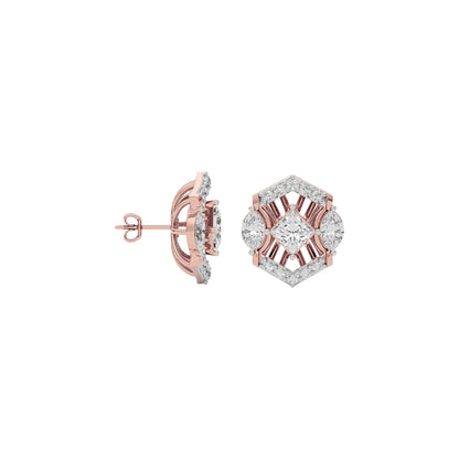 Crystal Veil Diamond Earring 18 KT / Rose Gold