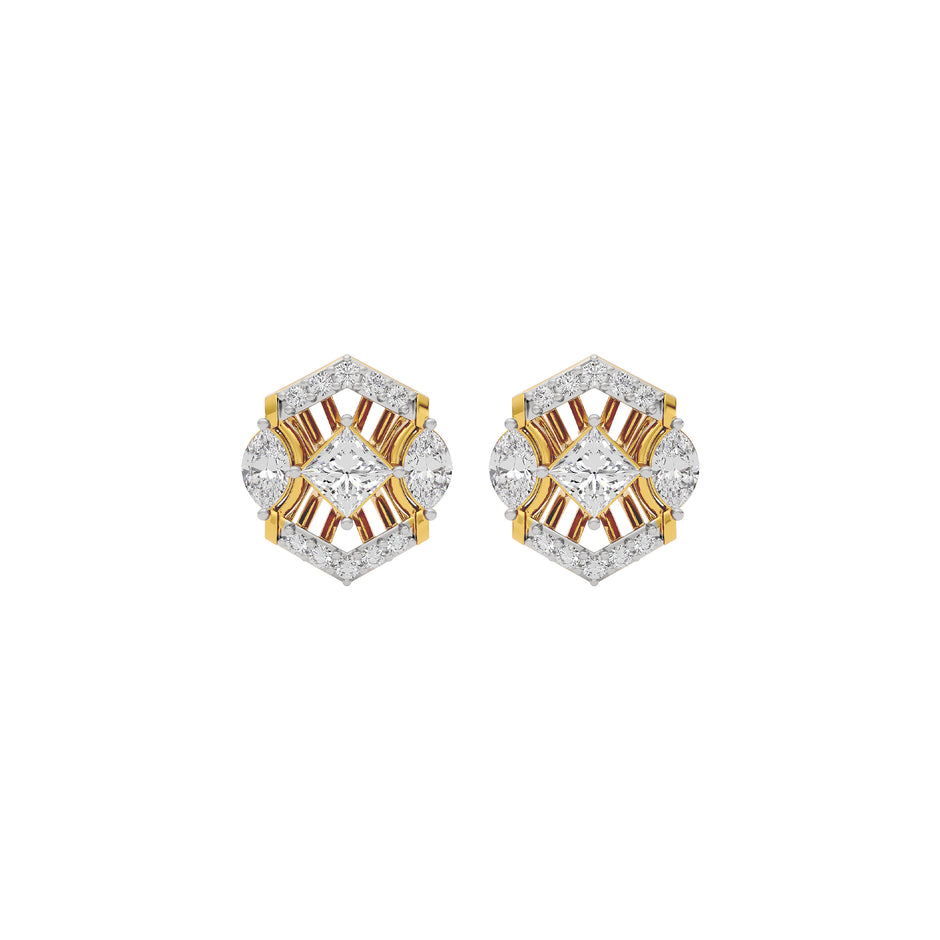 Crystal Veil Diamond Earring 18 KT / Yellow Gold