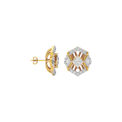 Crystal Veil Diamond Earring 18 KT / Yellow Gold