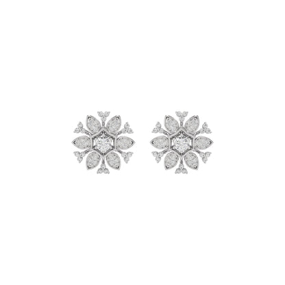 Mystic Crystal Diamond Earring 18 KT / White Gold