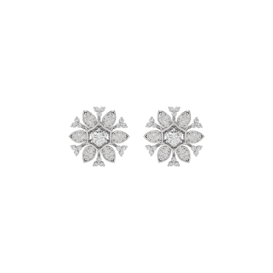 Mystic Crystal Diamond Earring 18 KT / White Gold