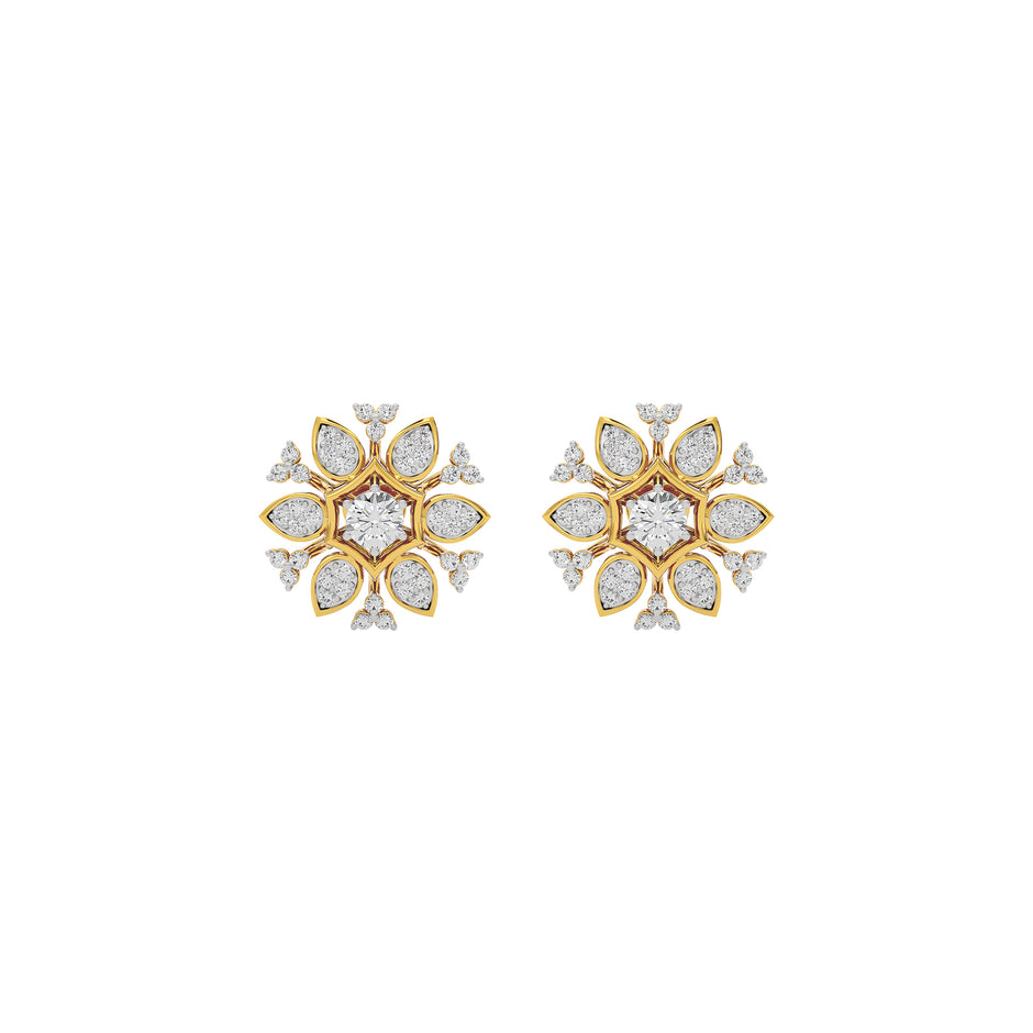Mystic Crystal Diamond Earring 18 KT / Yellow Gold