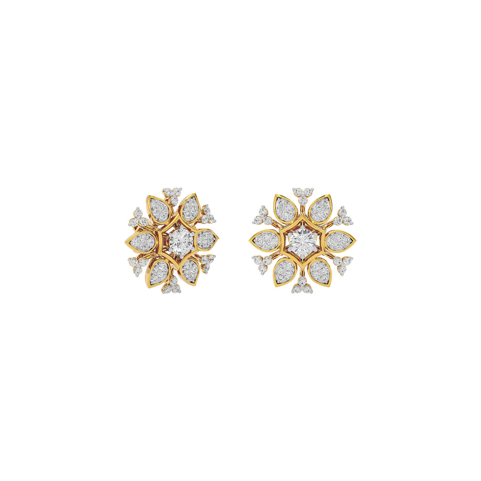 Mystic Crystal Diamond Earring 18 KT / Yellow Gold