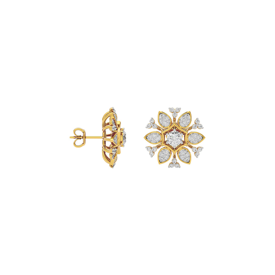 Mystic Crystal Diamond Earring 18 KT / Yellow Gold