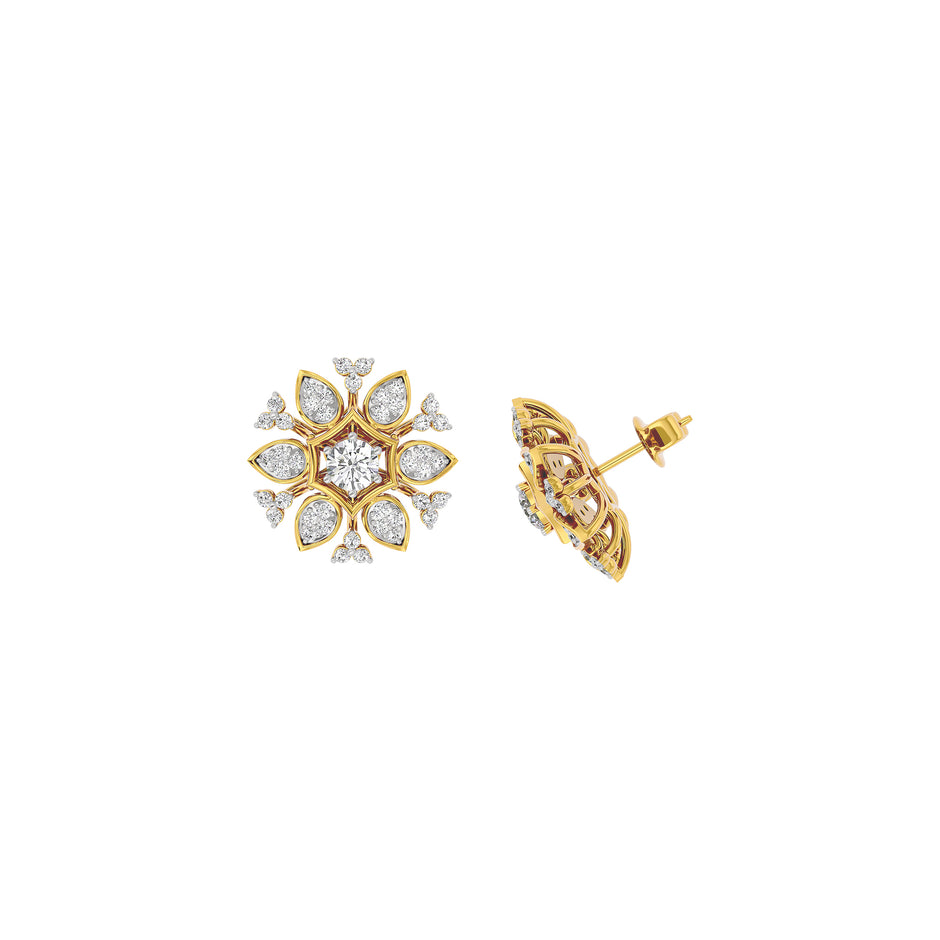 Mystic Crystal Diamond Earring 18 KT / Yellow Gold