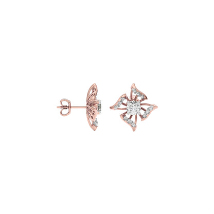 Glowing Wave Diamond Earring 18 KT / Rose Gold