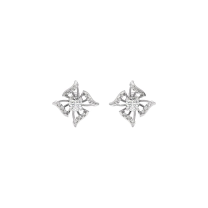 Glowing Wave Diamond Earring 18 KT / White Gold