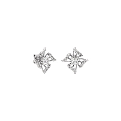 Glowing Wave Diamond Earring 18 KT / White Gold