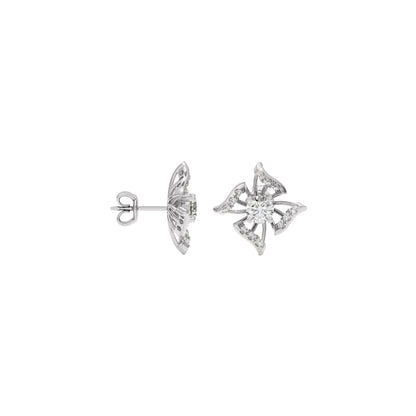 Glowing Wave Diamond Earring 18 KT / White Gold