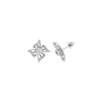 Glowing Wave Diamond Earring 18 KT / White Gold