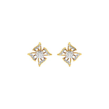 Glowing Wave Diamond Earring 18 KT / Yellow Gold