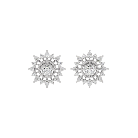 Golden Ray Diamond Earring