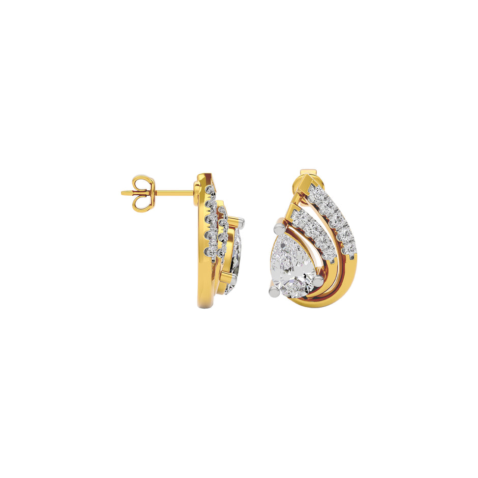Moonlit Dusk Diamond Earring 18 KT / Yellow Gold