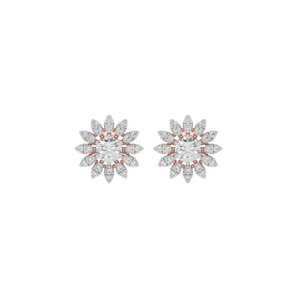 Opal Reflection Diamond Earring 18 KT / Rose Gold