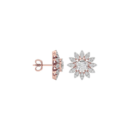 Opal Reflection Diamond Earring 18 KT / Rose Gold
