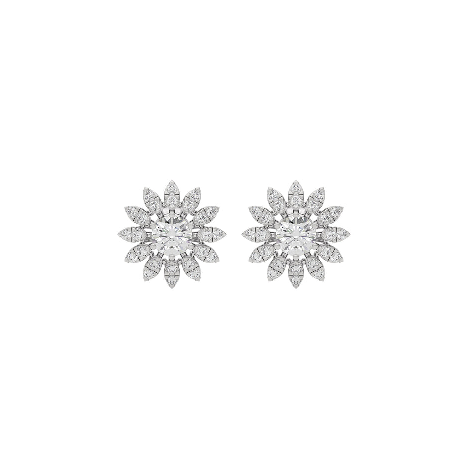 Opal Reflection Diamond Earring 18 KT / White Gold
