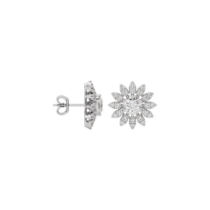 Opal Reflection Diamond Earring 18 KT / White Gold