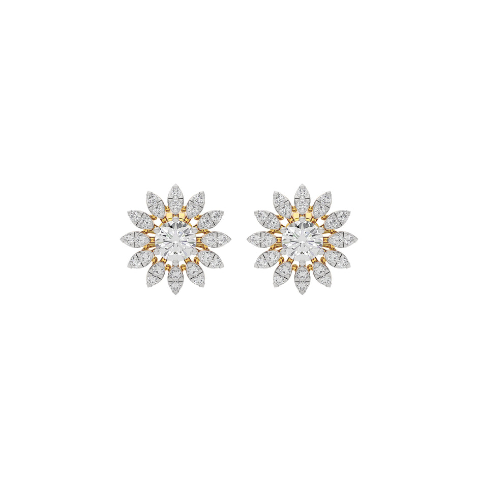 Opal Reflection Diamond Earring 18 KT / Yellow Gold