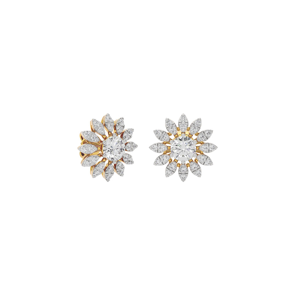 Opal Reflection Diamond Earring 18 KT / Yellow Gold