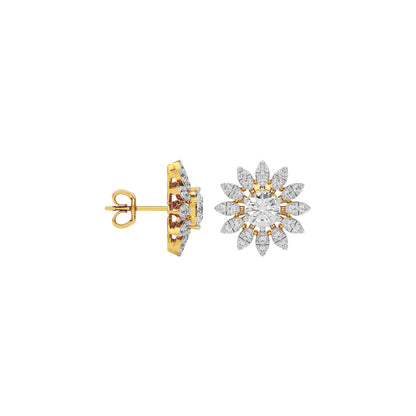 Opal Reflection Diamond Earring 18 KT / Yellow Gold
