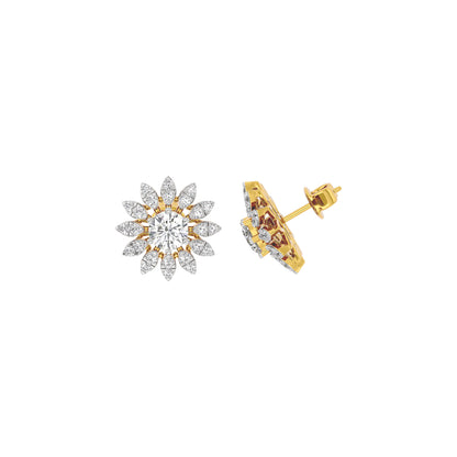 Opal Reflection Diamond Earring 18 KT / Yellow Gold
