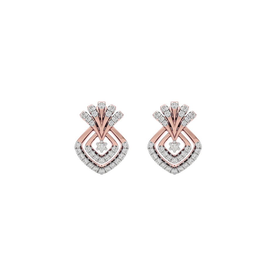Celestial Veil Diamond Earring 18 KT / Rose Gold