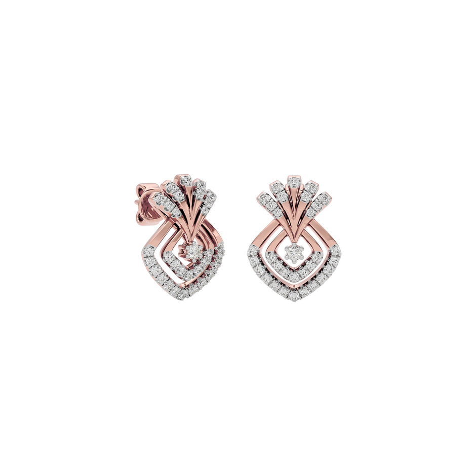 Celestial Veil Diamond Earring 18 KT / Rose Gold