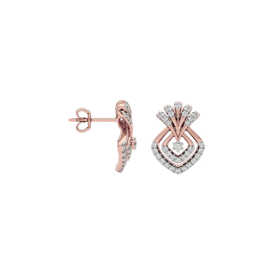 Celestial Veil Diamond Earring 18 KT / Rose Gold
