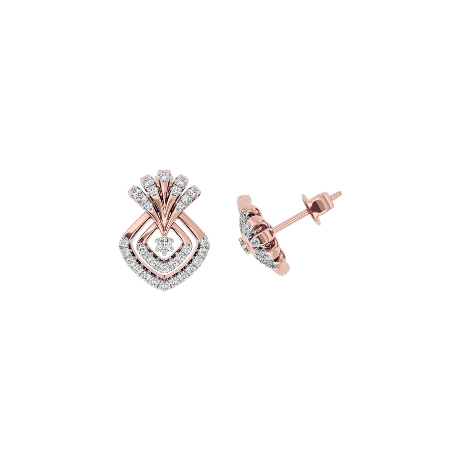 Celestial Veil Diamond Earring 18 KT / Rose Gold