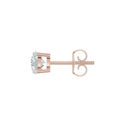 Stud Muffin Solitaire Diamond Ear Studs 18 KT / Rose Gold