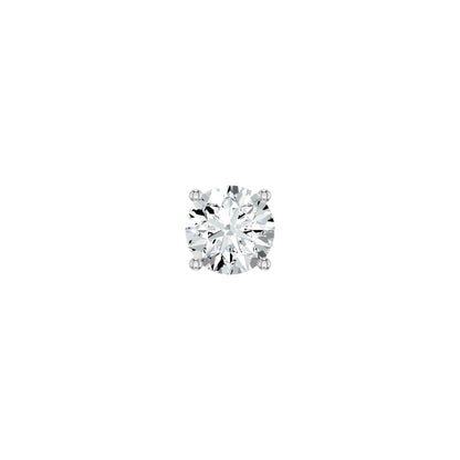 Stud Muffin Solitaire Diamond Ear Studs 18 KT / White Gold
