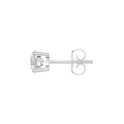 Stud Muffin Solitaire Diamond Ear Studs 18 KT / White Gold