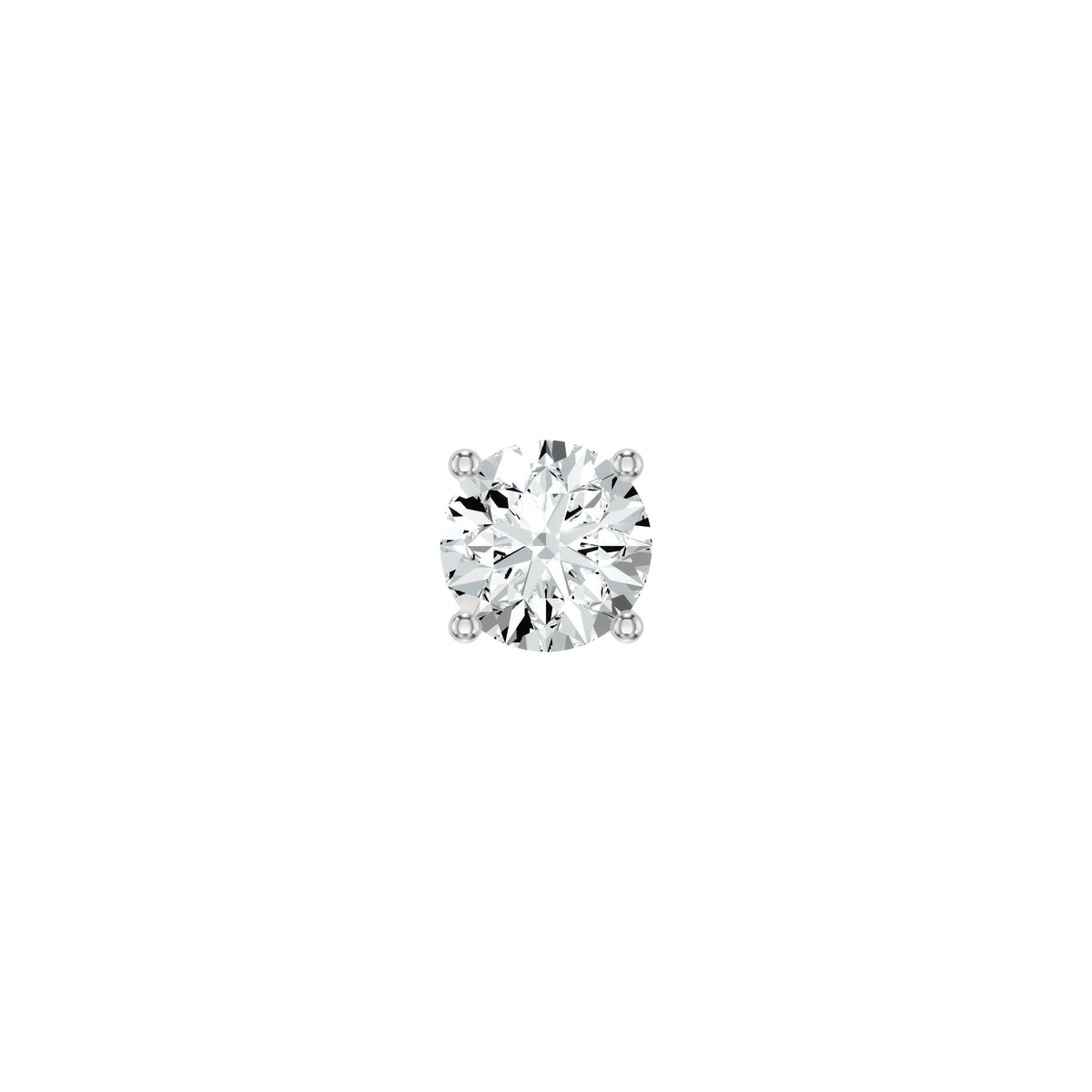 Stud Muffin Solitaire Diamond Ear Studs 18 KT / Yellow Gold