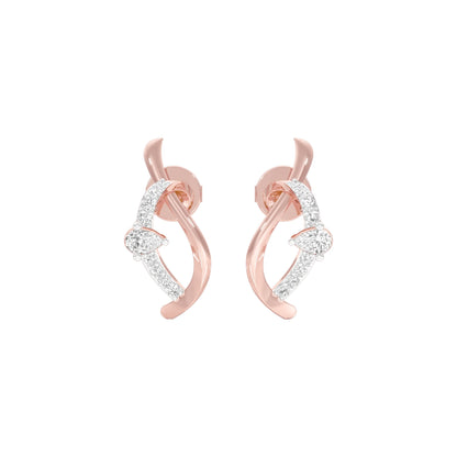 Cling Onto Gold Diamond Earrings 18 KT / Rose Gold