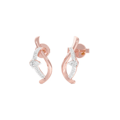 Cling Onto Gold Diamond Earrings 18 KT / Rose Gold