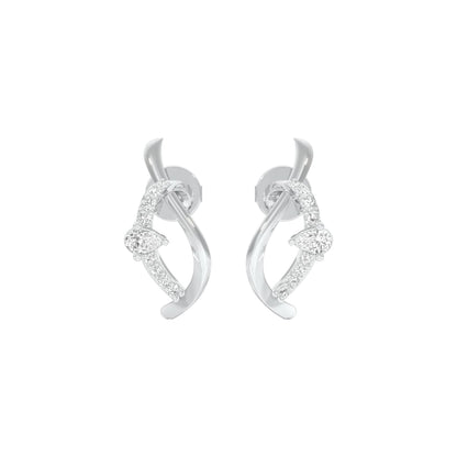 Cling Onto Gold Diamond Earrings 18 KT / White Gold
