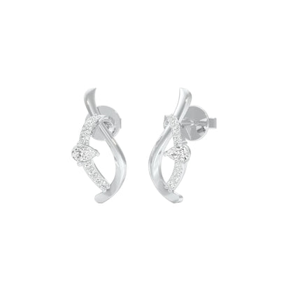Cling Onto Gold Diamond Earrings 18 KT / White Gold