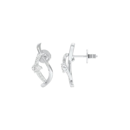 Cling Onto Gold Diamond Earrings 18 KT / White Gold