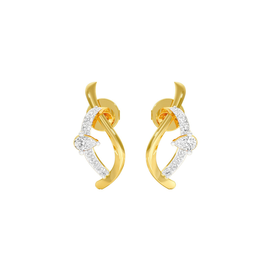 Cling Onto Gold Diamond Earrings 18 KT / Yellow Gold