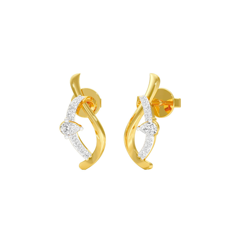 Cling Onto Gold Diamond Earrings 18 KT / Yellow Gold
